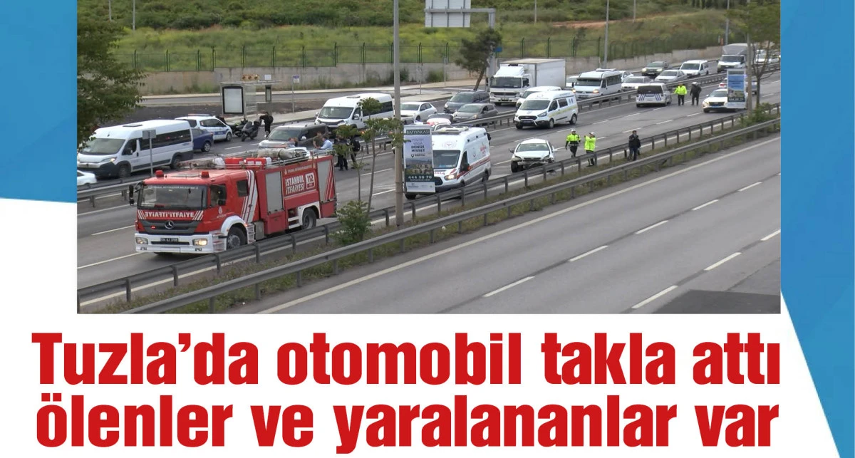 Tuzla’da bariyerlere çarpan otomobil takla atarak savruldu: 1 ölü 4 yaralı