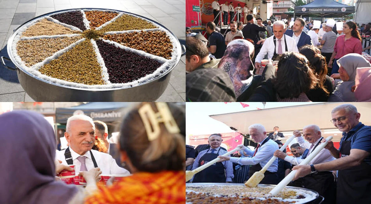 &Uuml;mraniye&rsquo;de vatandaşlara aşure ikram edildi