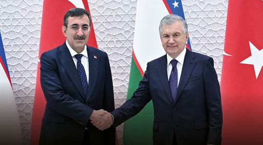 Yılmaz, Özbekistan Cumhurbaşkanı Mirziyoyev ile görüştü