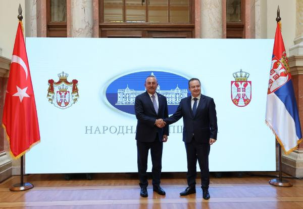 Bakan Çavuşoğlu, Sırbistan Meclis Başkanı ile bir araya geldi